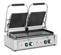 Piastra per panini doppia - rigata + liscia - Royal Catering - 3600 W RCPKG-3600-M