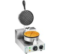 Argento Piastra per waffel - 1 x 1.300 Watt - rotonda | Royal Catering