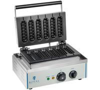 Argento Piastra per waffel a stecco - 1 x 1.500 Watt | Royal Catering