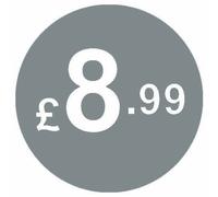 £ Argento Price Stickers - 20mm