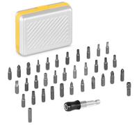 Argento Punte per avvitatore - Kit da 34 inserti - Universali - Resistenti - Acciaio cromo-vanadio - Pratica custodia | MSW