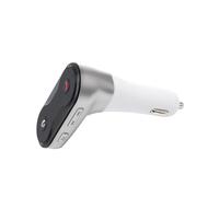 (Argento)R Trasmettitore/modulatore FM wireless Kit per auto Bluetooth Caricabatterie AUX Kit vivavoce