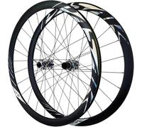 Argento,Ruote da Strada 700C Anteriore E Posteriore, Coppia di Ruote A Sgancio Rapido, Cerchi A Doppio Spessore, Freno A Disco, Mozzi 100/135 Mm, 24 Fori, per 8-12 velocità