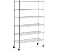 Scaffale metallico - 120 x 45 x 190 cm - 90 kg - 4 ruote - Royal Catering RCMR-1800P49