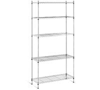 Argento Scaffale metallico componibile - 35 x 90 x 180 cm - 150 kg - grigio | Royal Catering