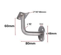 Argento Scala Corrimano Ringhiera Muro Supporto Corrimano Balaustra Forte Di