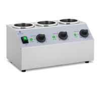 Argento Scalda salse - 3 x 1 L - Pannello di controllo superiore - Royal Catering