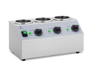 Argento Scalda salse - 3 x 1 L - Pannello di controllo superiore - Royal Catering