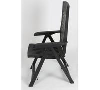 Argento Sedia Simil Legno Plastica Sedia da Campeggio Giardino Lehner Regolabile