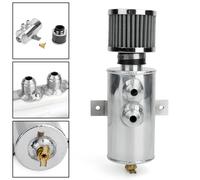 Argento Serbatoio Di Cattura Dell'Olio 750Ml Universal Alluminio Oil Catch Tank.