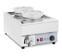 Argento Stazione elettrica per zuppe - 2 x 7 L - 1.500 W - Opaca - Royal Catering