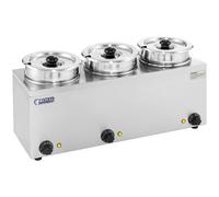 Argento Stazione elettrica per zuppe - 3 x 2,75 Litri - 450 W | Royal Catering
