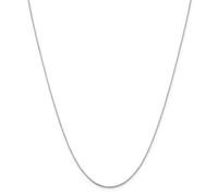 Argento Sterling 0.60mm 4 Lato D/C Specchio Scatola Catena Con / Molla Anello