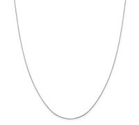 Argento Sterling 0.60mm 8 Lato D/C Specchio Scatola Catena Con / Molla Anello