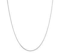 Argento Sterling 0.70mm 4 Lato D/C Specchio Scatola Catena Con / Molla Anello