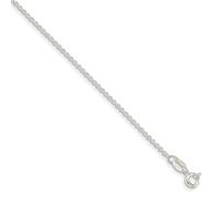 Argento Sterling 1.60mm Semplice Cavo Collegamento Catena Con / Molla Ring