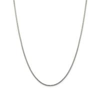 Argento Sterling 1.75mm D/C Semicerchio Scatola Catena Con / Gancetto a Levetta