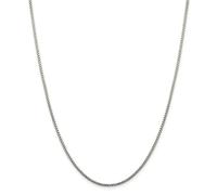 Argento Sterling 1.75mm D/C Semicerchio Scatola Catena Con / Gancetto a Levetta