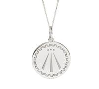 Argento sterling 925 | collana con simbolo druidico di Awen | pendente | con catena da 18 pollici. Misura penna: 24 mm | grazioso ciondolo placcato argento, gioielli unisex fatti a mano | LKRPS_00151