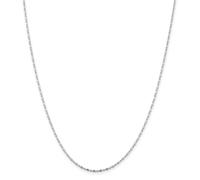 Argento Sterling Cavo 1.5mm Decorato Riso Perline Catena W/ Molla Anello 40.6cm