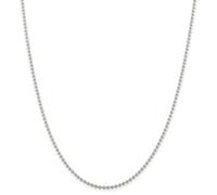 Argento Sterling Cavo 2.35mm Perline Catena Con / Gancetto a Levetta 40.6cm -