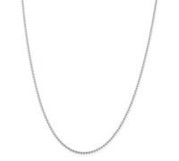 Argento Sterling Cavo 2mm Perline Catena Con / Molla Anello Chiusura 40.6cm -