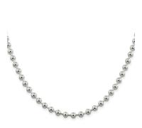Argento Sterling Cavo 5mm Perline Catena Con / Gancetto a Levetta 40.6cm -