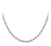 Argento Sterling Cavo 5mm Perline Catena Con / Gancetto a Levetta 40.6cm -