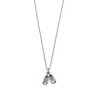 Argento Sterling 'D' Per Diamante Smalto Blu Stivaletti Ciondolo P4441