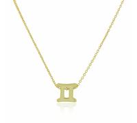 Argento Sterling Giallo Dorato Piccolo Segno Zodiacale Ciondolo Collana 18 " -
