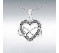 Argento Sterling Infinito Polvere di Stelle Ciondolo a Cuore