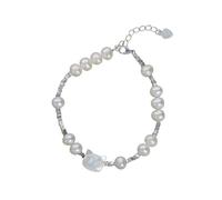 Argento sterling, perle d'acqua dolce e braccialetti d'argento per le signore sono semplici e dolci -S0663