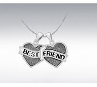 Argento Sterling Separabile Polvere di Stelle Best Friend Cuore Ciondoli