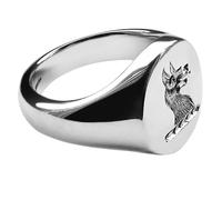 Argento Sterling Tuo Famiglia Crest Sigillo Anelli 925 Massiccio Ovale UK Hm
