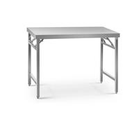 Argento Tavolo acciaio pieghevole - ECO - 70 x 120 cm - 215 kg - Pieghevole - Royal Catering