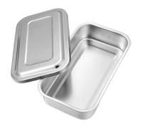 Argento Vaschetta Strumenti con Coperchio, Acciaio Inox | Piastra Portautensili in Acciaio Inossidabile, Contenitore con Coperchio, Pratico per Procedure Varie e Strumenti