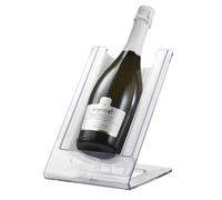 argentoè Gelette Raffredda Bottiglie Vino - Portabottiglie Refrigerante e Glacette Termica da Tavolo - Espositore per Spumanti e Champagne Senza Ghiaccio - Design Made in Italy (Trasp)
