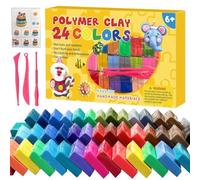 Argilla da modellare asciugata all'aria - Kit per pasta in PVC 23,5 × 14,5 cm | 24 colori include 3 strumenti per scolpire kit artigianale in argilla espansa per bambini ragazzi ragazze | Regalo di ar
