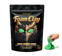 Argilla da Modellare,MEARCOOH Cosplay Argilla Verde 100g Foam Clay(3.53oz) | Argilla espansa professionale ad alta densità, non appiccicosa e atossica, per lavori fai da te e cosplay per adulti