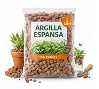 Argilla Espansa per Piante 2 Litri - Drenaggio per Vasi e Fioriere - Substrato Naturale per Giardinaggio, Idroponica e Decorazione - LEMAG SRL