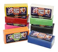 Argilla morbida, dimensioni 13 x 6 x 4 cm, colori assortiti, 8 x 500 g.