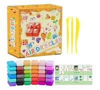Argilla morbida e asciutta all'aria, 36 colori, argilla autoindurente essiccata all'aria, set di pasta morbida flessibile leggera per scolpire giochi sensoriali, ragazzi e ragazze dai 3 ai 12 anni