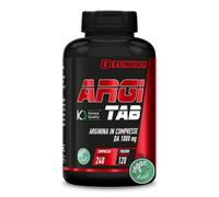 EUROSUP- Arginina ARGI TAB Vegan Alto Dosaggio (2000mg x 2 Compresse) | Integratore di Pura L-Arginina HCL KYOWA QUALITY Massima Qualità, Integratori Pre Workout per Crescita e Pump, 240 Capsule
