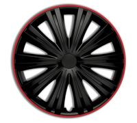 Set 4 Copricerchi Giga Serie Argo Copricerchi 13"/14"/15"/16" Nero Grigio Rosso