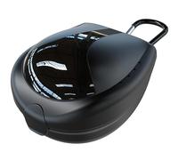 ARGOMAX Custodia per paradenti sportivi, 1 pezzo, con moschettone, custodia per paradenti da calcio, colore nero.