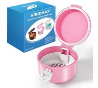 ARGOMAX Scatola Per Dentiera Da Viaggio, Per Protesi Dentarie Con Colino, Scatola Per Protesi, Porta Paradenti.(Rosa + Bianco)