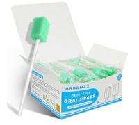 ARGOMAX - Tamponi orali usa e getta, tamponi in spugna dentale sterili non aromatizzati per la pulizia della bocca e delle gengive, a forma di dente di sega, ciano, 50 pezzi.