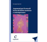 Argomenti per il corso di Storia del diritto moderno e contemporaneo