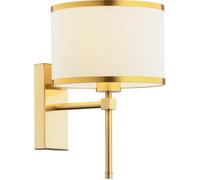 Argon Abbano lampada a parete 1x15 W bianco-ottone-oro 8033