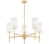 Argon Abruzzo lampada da soffitto 5x7 W bianco-ottone 2134